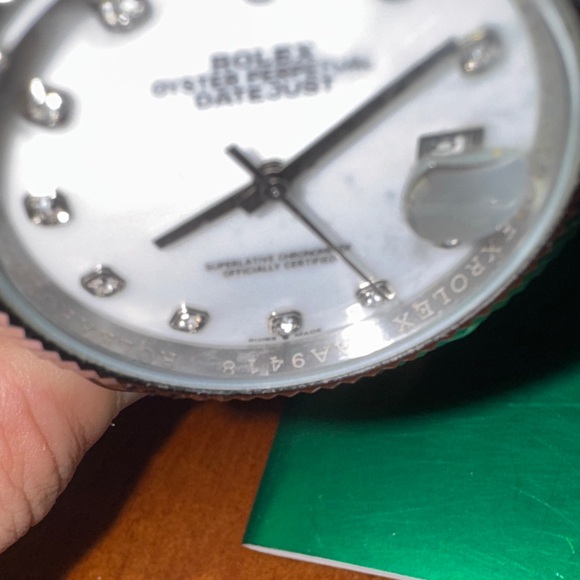 Rolex Gold and Silver Watch with Diamond Markers - Picture 7 of 12
